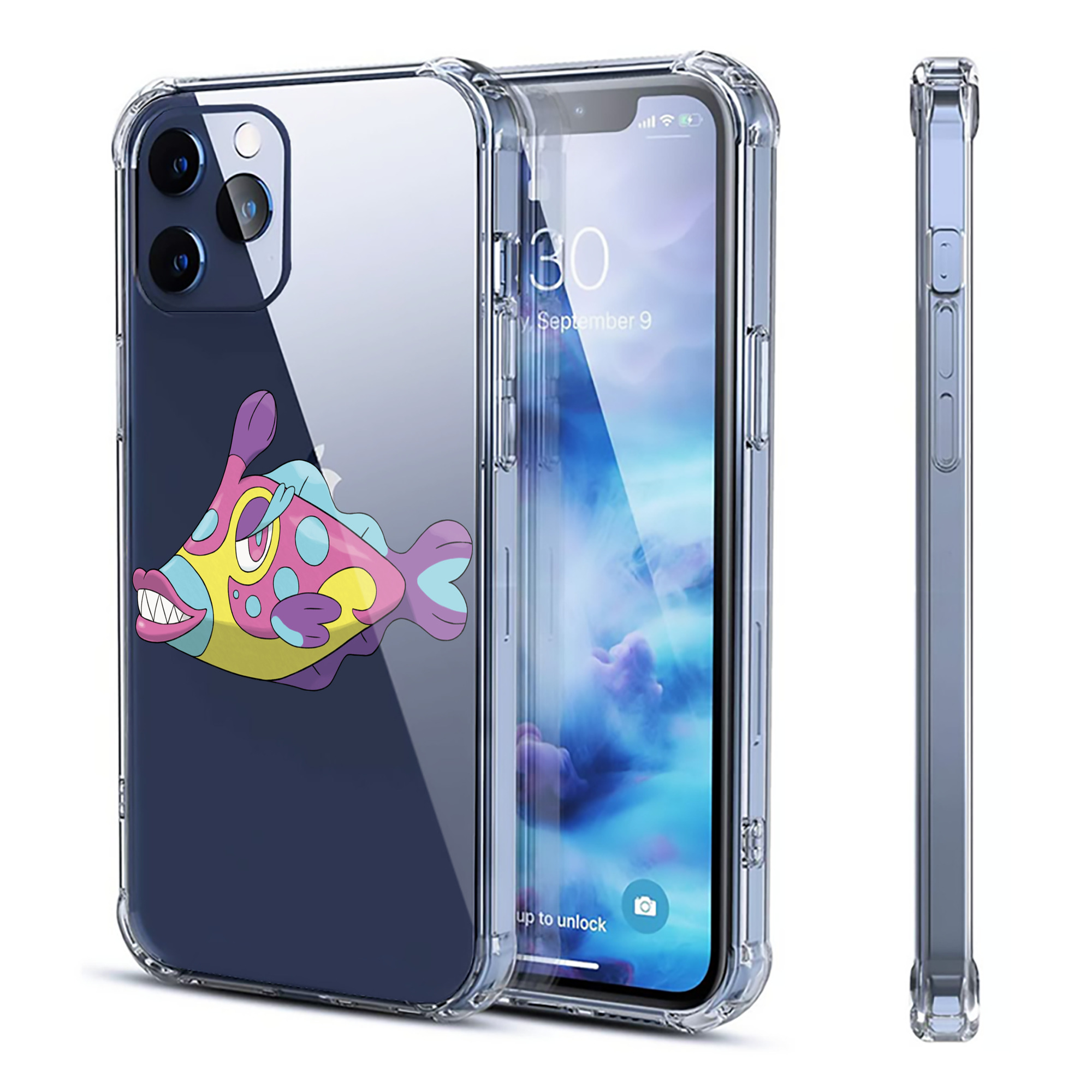 （画像用） ポケットモンスター Pokémon 【iPhone 12シリーズ対応】透明スマホケース（クリアソフトケース）